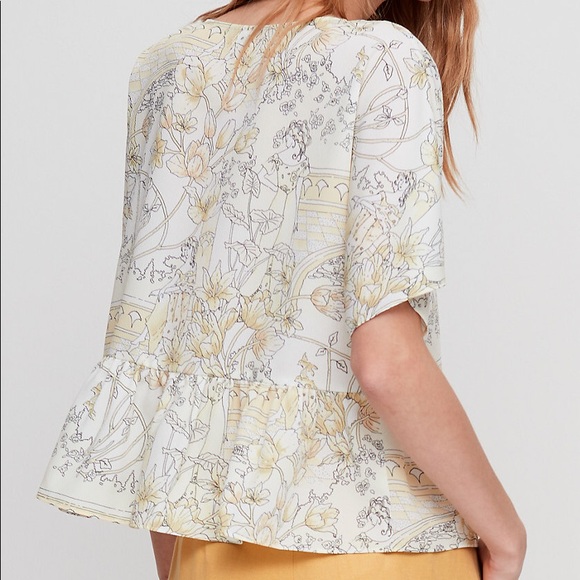 Aritzia Wilfred Macee Peplum Blouse MEDIUM - Picture 2 of 8